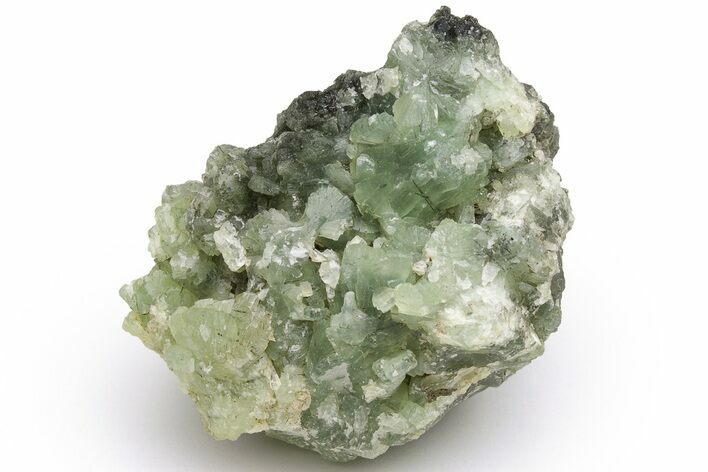 Green Prehnite & Epidote Crystal Cluster - Morocco #224843